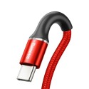 Кабел Baseus Halo Data USB / USB-C LED  3A 1M, Червен