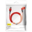 Кабел Baseus Halo Data USB / USB-C LED  3A 1M, Червен