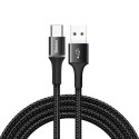 Кабел Baseus Halo Data USB / USB-C LED  3A 1M, Черен