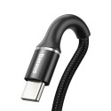 Кабел Baseus Halo Data USB / USB-C LED  3A 1M, Черен