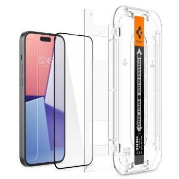 Стъклен Протектор Spigen Glas.TR ”Ez Fit” FC за iPhone 15 Plus, Black