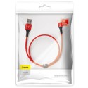 Кабел Baseus Halo Data USB / USB-C LED  3A 0.5M, Червен