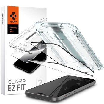 Стъклен Протектор Spigen Glas.TR ”Ez Fit” FC, 2-Pack за iPhone 15 Plus, Black
