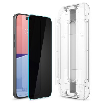 Стъклен Протектор Spigen Glas.TR ”Ez Fit” 2-Pack за iPhone 15 Plus, Privacy