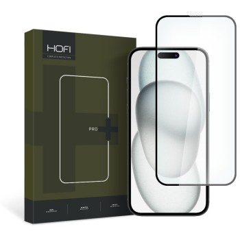 Стъклен Протектор Hofi Glass Pro+ за iPhone 15 Plus, Black