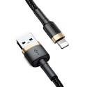 Кабел Baseus Cafule USB / Lightning QC3.0 2.4A 0.5M, Златен