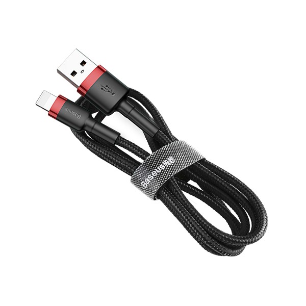 Кабел Baseus Cafule USB / Lightning QC3.0 2.4A 0.5M, Черен