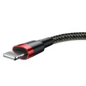 Кабел Baseus Cafule USB / Lightning QC3.0 2.4A 0.5M, Черен