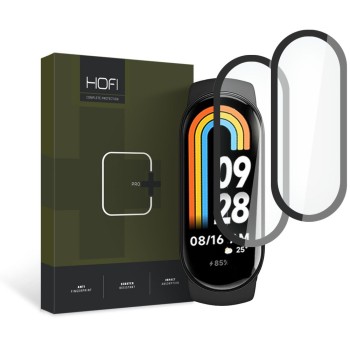 Стъклен Протектор Hofi Hybrid Pro+ 2-Pack за Xiaomi Smart Band 8 / 8 NFC, Black