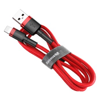 Кабел Baseus Cafule USB / Lightning QC3.0 2.4A 0.5M, Червен