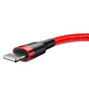 Кабел Baseus Cafule USB / Lightning QC3.0 2.4A 0.5M, Червен
