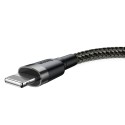 Кабел Baseus Cafule USB / Lightning QC3.0 2.4A 0.5M, Сив