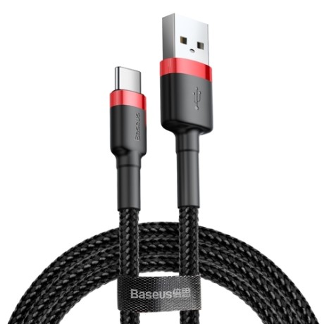 Кабел Baseus Cafule  USB / USB-C QC3.0 3A 0,5M , Черен