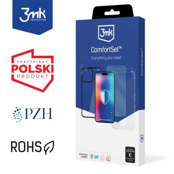 3mk Comfort Set, 4in1 за iPhone 15 Pro , Case, lens, tempered Glass