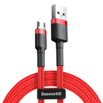 Кабел Baseus Cafule USB / micro USB QC3.0 2.4A 1M, Червен