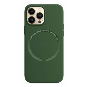 Калъф fixGuard MagSafe Luxe Silicone за iPhone 14 Pro Max, Green