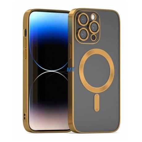 Калъф fixGuard Camera Shield Magsafe Silicone за iPhone 15 Plus, Gold