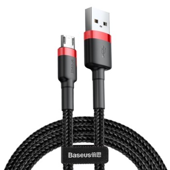 Кабел Baseus Cafule USB / micro USB QC3.0 2.4A 0.5M, Черен