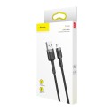 Кабел Baseus Cafule USB / micro USB QC3.0 2.4A 0.5M, Сив