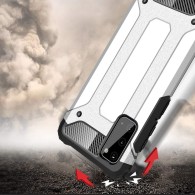 Калъф Hybrid Armor Case за Samsung Galaxy S20 silver