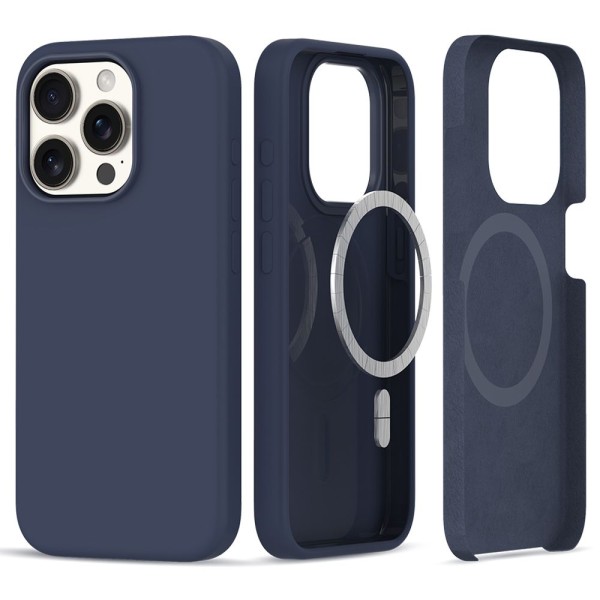 Калъф TECH-PROTECT Silicone Magsafe за iPhone 15, Navy