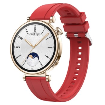 Каишка fixGuard Buckle Silicone Band за Huawei Watch GT4, 41mm, Red