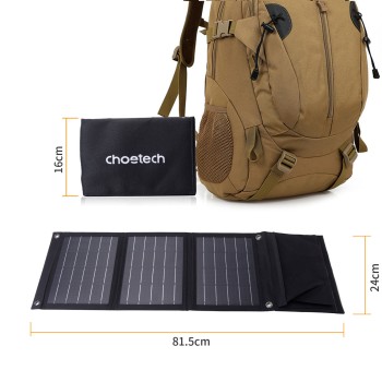 Choetech Foldable Travel Solar Panel 22W - сгъваем соларен панел