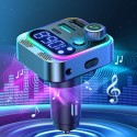 Joyroom Bluetooth FM Transmitter 48W - блутут FM трансмитер и зарядно за кола за мобилни устройства (черен)
