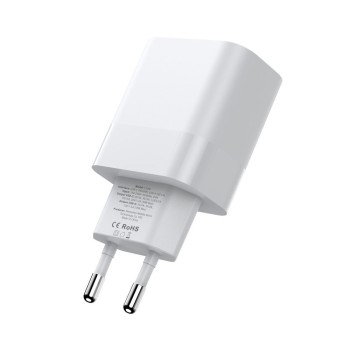 Зарядно Tech-Protect C20W, 2-Port, PD 20W + USB-C Към Lightning Кабел , White