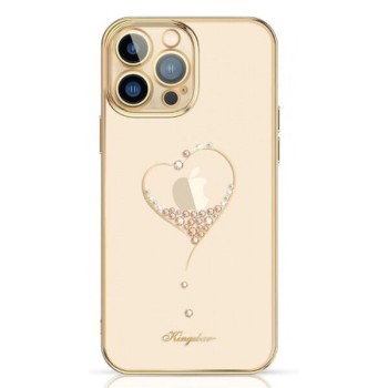 Калъф Kingxbar Wish Series silicone with crystals за iPhone 15 Pro Max, Gold