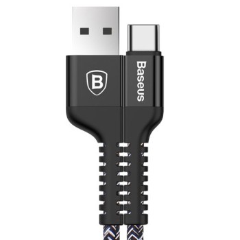 Кабел Baseus Confidant Anti-break USB/USB Type-C 2A 1M, Черен