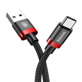 Кабел Baseus Golden  USB/ USB Type-C  1M 3A , Червен