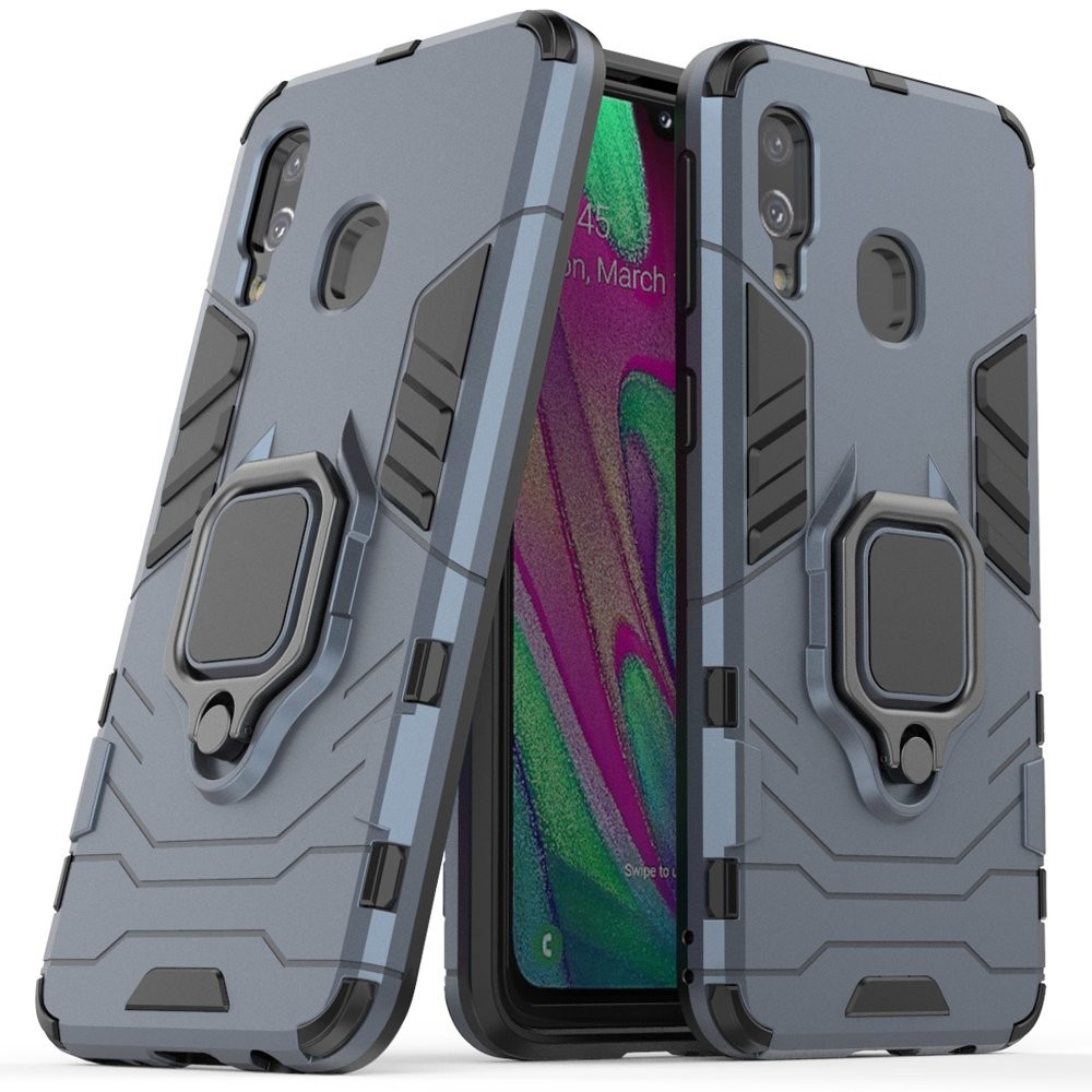 Ring Armor Case Kickstand за Samsung Galaxy A40 blue