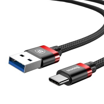 Кабел Baseus Golden  USB/ USB Type-C  1M 3A , Червен
