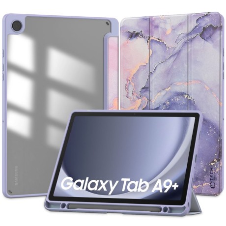 Калъф Tech-Protect SC Pen Hybrid за Samsung Galaxy Tab A9+ Plus 11.0" X210 / X215 / X216, Violet Marble