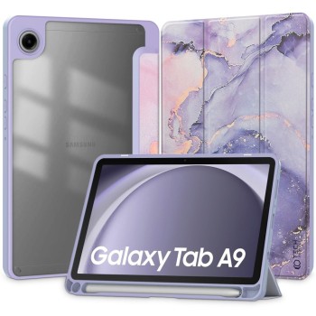 Калъф Tech-Protect SC Pen Hybrid за Samsung Galaxy Tab A9, 8.7" X110 / X115, Violet Marble