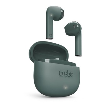 Безжични слушалки SBS - One Color, TWS, Зелен