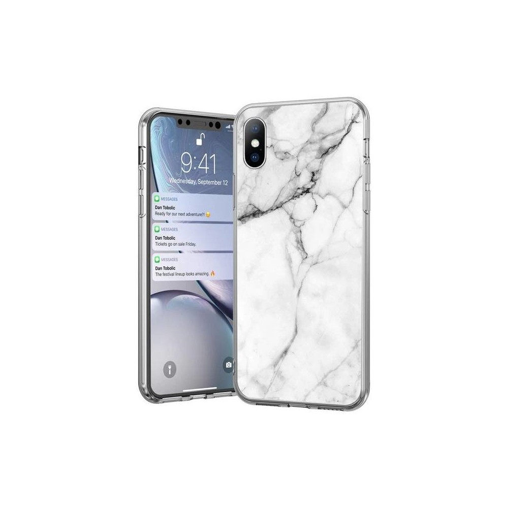 Калъф Wozinsky Marble TPU за iPhone 8 / iPhone 7 white