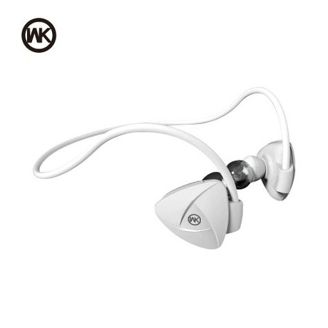 Слушалки Wireless Bluetooth Stereo Sport WK-Design Bad Boy HD stereo sound, V4.1 + EDR, Бял