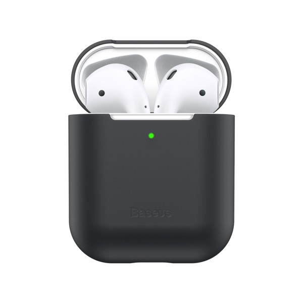 Калъф Baseus Ultrathin Series Silica Gel за Airpods 1/2, Черен