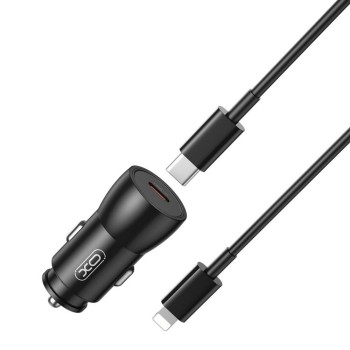XO CC57 PD 25W - зарядно за кола с 1X USB-C изход + USB-C Към Lightning кабел