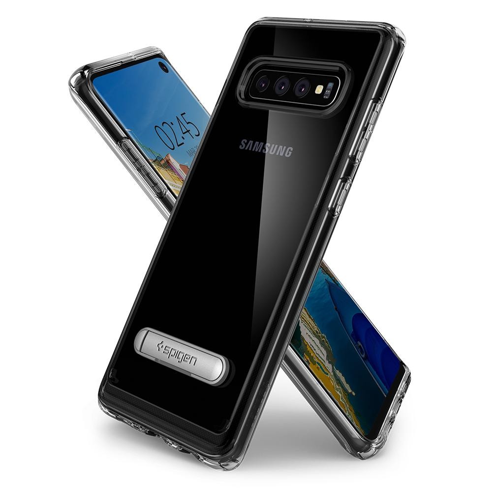 Spigen Ultra Hybrid хибриден кейс с най-висока степен на защита за Samsung Galaxy S10, Crystal Clear