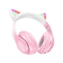 Безжични слушалки W42 Cat Ear, Bluetooth, Cherry blossom