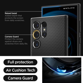 Калъф Spigen Liquid Air за Samsung Galaxy S24 Ultra, Matte Black