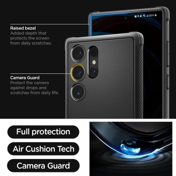 Калъф Spigen Rugged Armor За Samsung Galaxy S24 Ultra, Matte Black