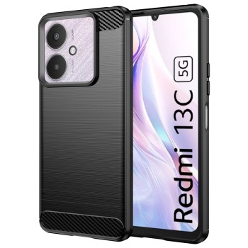 Калъф fixGuard FlexCarbon за Xiaomi Redmi 13C 4G / 13C 5G / Poco M6 / C65, Black