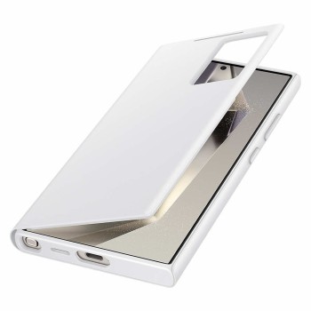 Калъф Samsung Smart View Wallet Case, За Galaxy S24 Ultra, White
