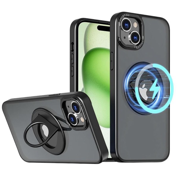 Калъф fixGuard - MagSafe Ghost Holder Series - iPhone 15 - Matte Black