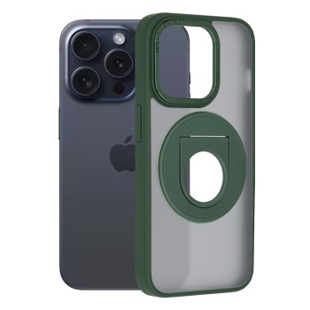 Калъф fixGuard - MagSafe Ghost Holder Series - iPhone 15 Pro - Matte Green