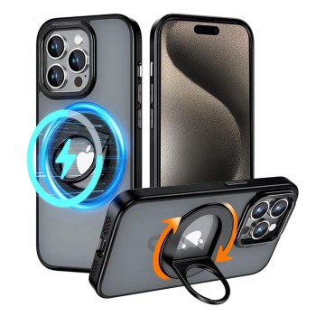 Калъф fixGuard - MagSafe Ghost Holder Series - iPhone 15 Pro Max - Matte Black